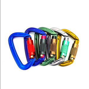 Grampos de mosquetão de escalada resistentes profissionais - travamento automático 25kN