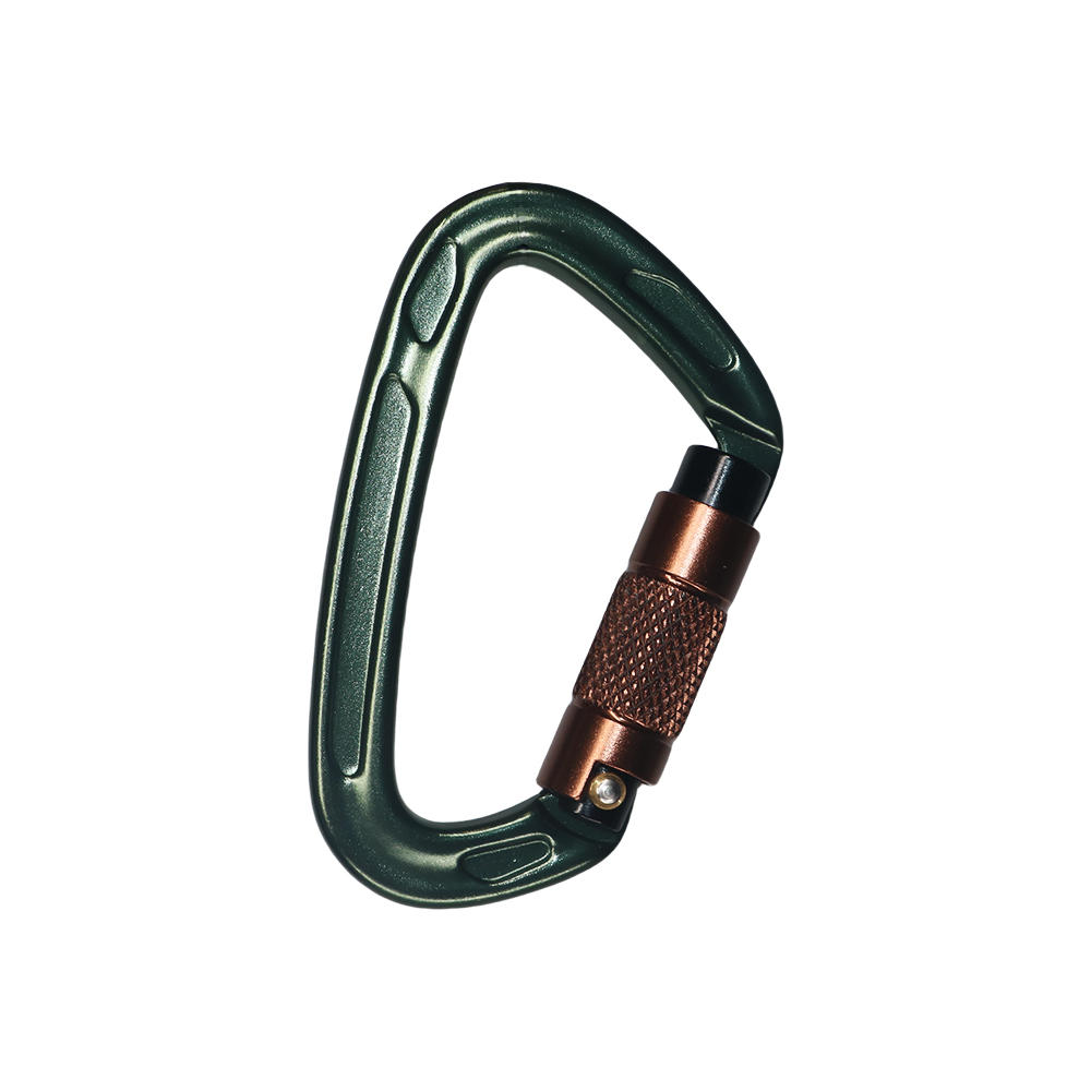 Grampos de mosquetão de escalada resistentes profissionais - travamento automático 25kN