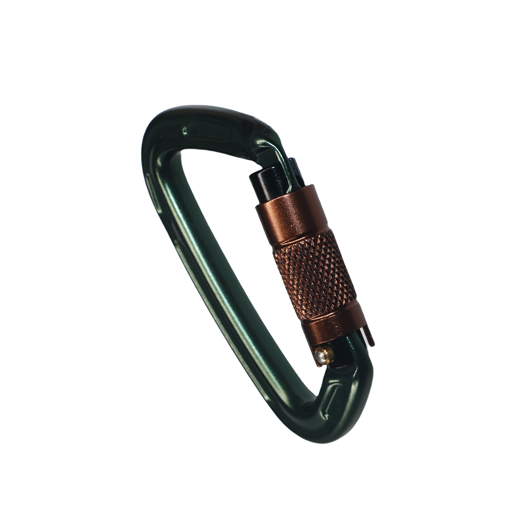 Grampos de mosquetão de escalada resistentes profissionais - travamento automático 25kN